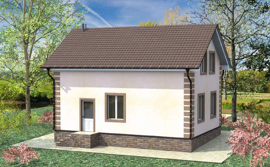 Проекты простых домов из пеноблоков с мансардой: особенности здания и рекомендации по строительству